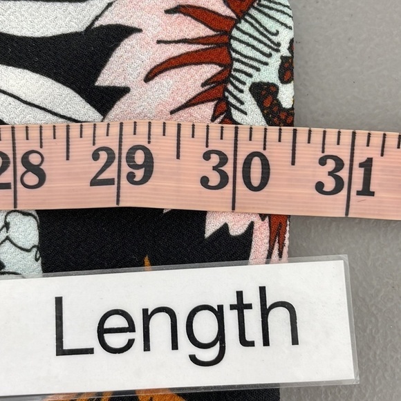 Topshop Mini Dress Tunic Floral Sheer Panel Black Pink Size 0 - Picture 10 of 12